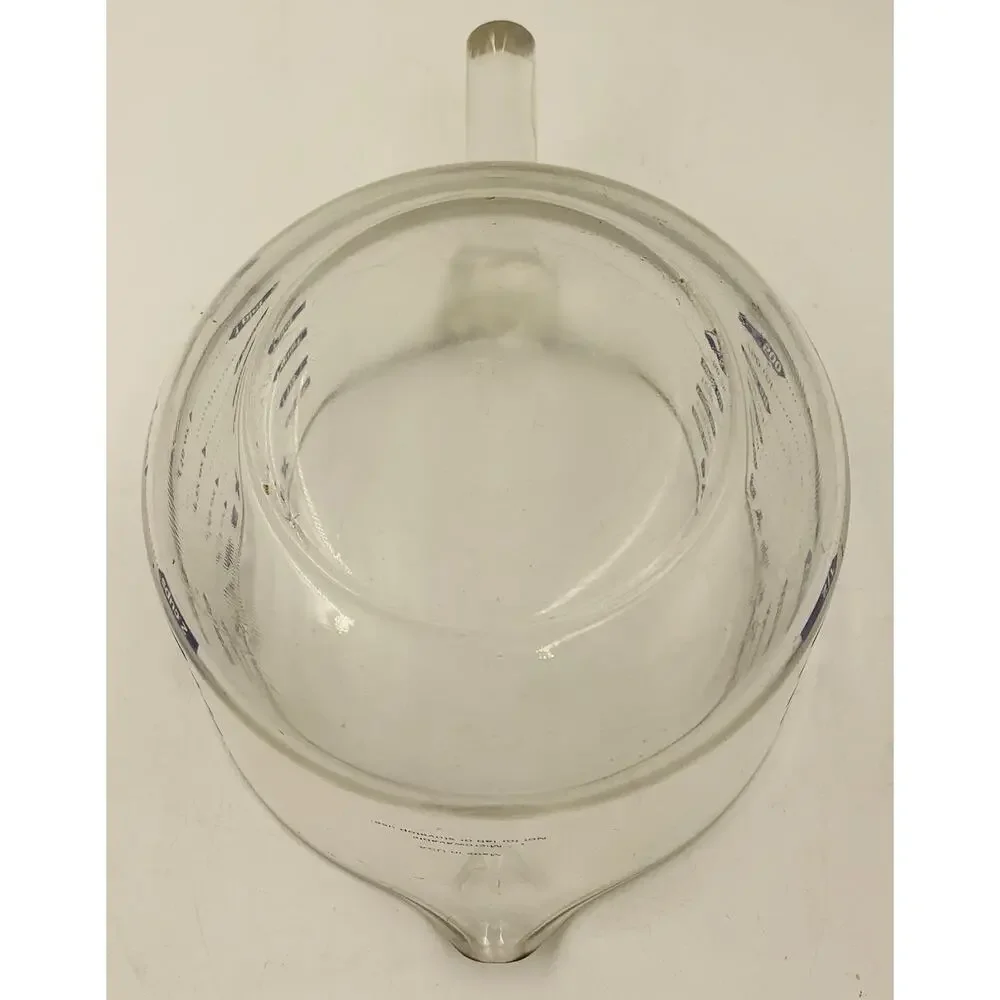 PYREX 8-Cups 64oz 2 Quarts Blue Lettering Glass Measuring Cup USA